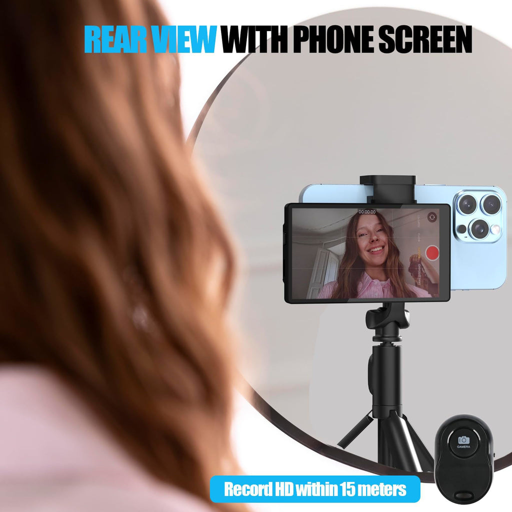 Phone Vlog Selfie Monitor Screen, Magnetic Phone Holder Clip Mount, Iphone & Andriod