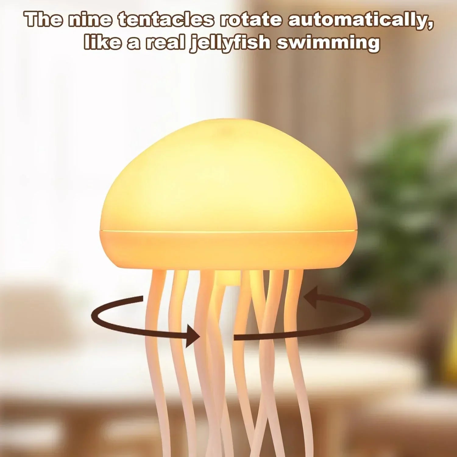 Jelly: Viral Jellyfish Lamp with Voice Control & USB-C Rechargeable (Hanging + Base)