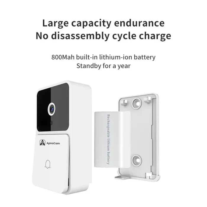 Smart Ring Wireless Doorbell Security Camera Two-Way Remote Audio Video IR Night Vision