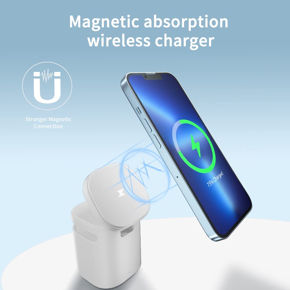 3-In-1 Magnetic Wireless Charger + Hifi Speakers(2 Wireless Charge Pads + High Bass Speaker)