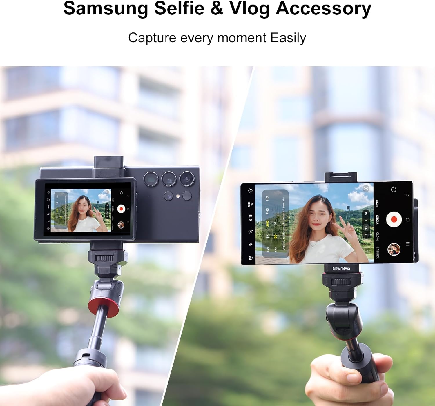 Phone Vlog Selfie Monitor Screen, Magnetic Phone Holder Clip Mount, Iphone & Andriod