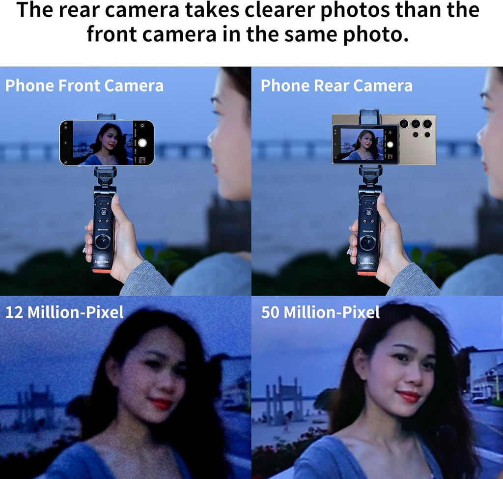 Phone Vlog Selfie Monitor Screen, Magnetic Phone Holder Clip Mount, Iphone & Andriod