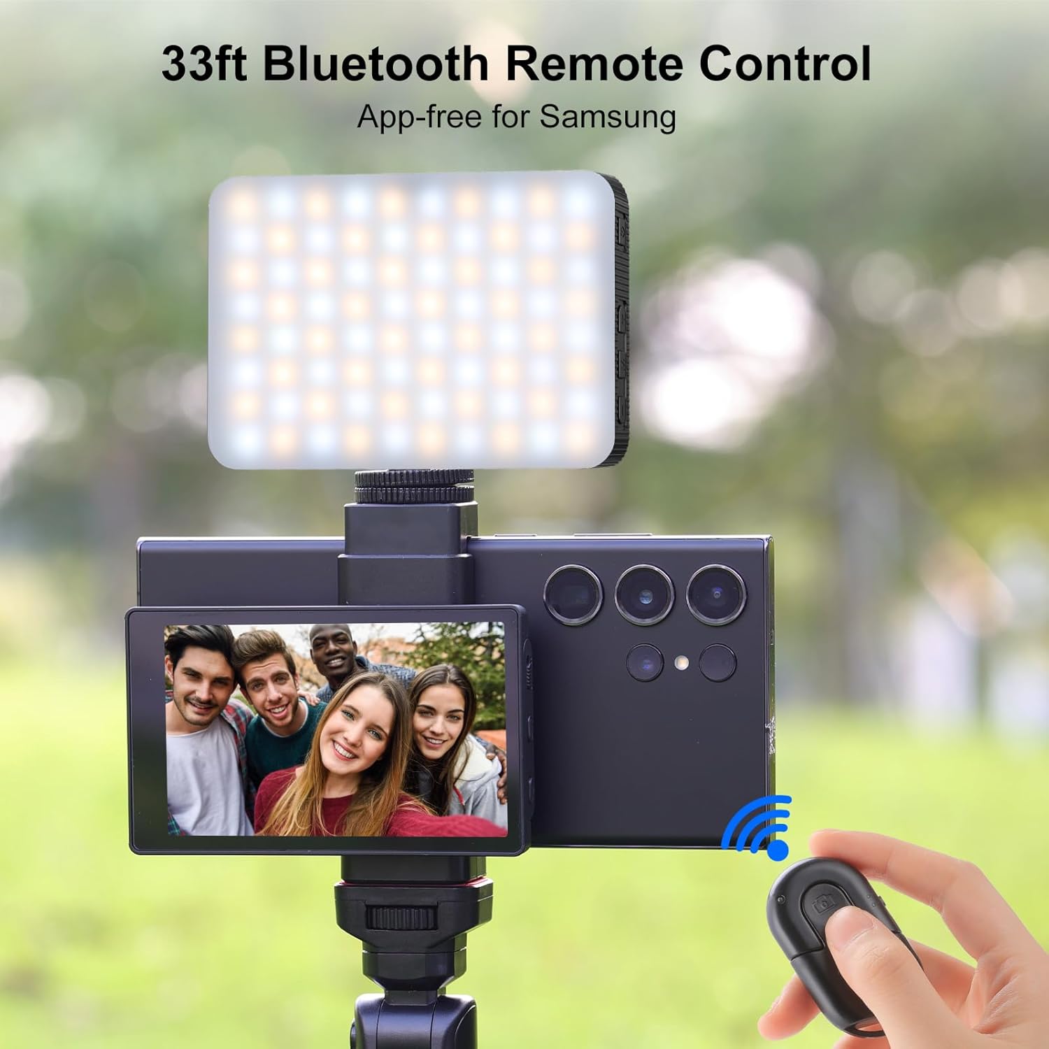 Phone Vlog Selfie Monitor Screen, Magnetic Phone Holder Clip Mount, Iphone & Andriod