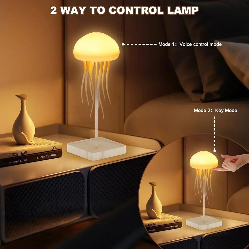 Jelly: Viral Jellyfish Lamp with Voice Control & USB-C Rechargeable (Hanging + Base)