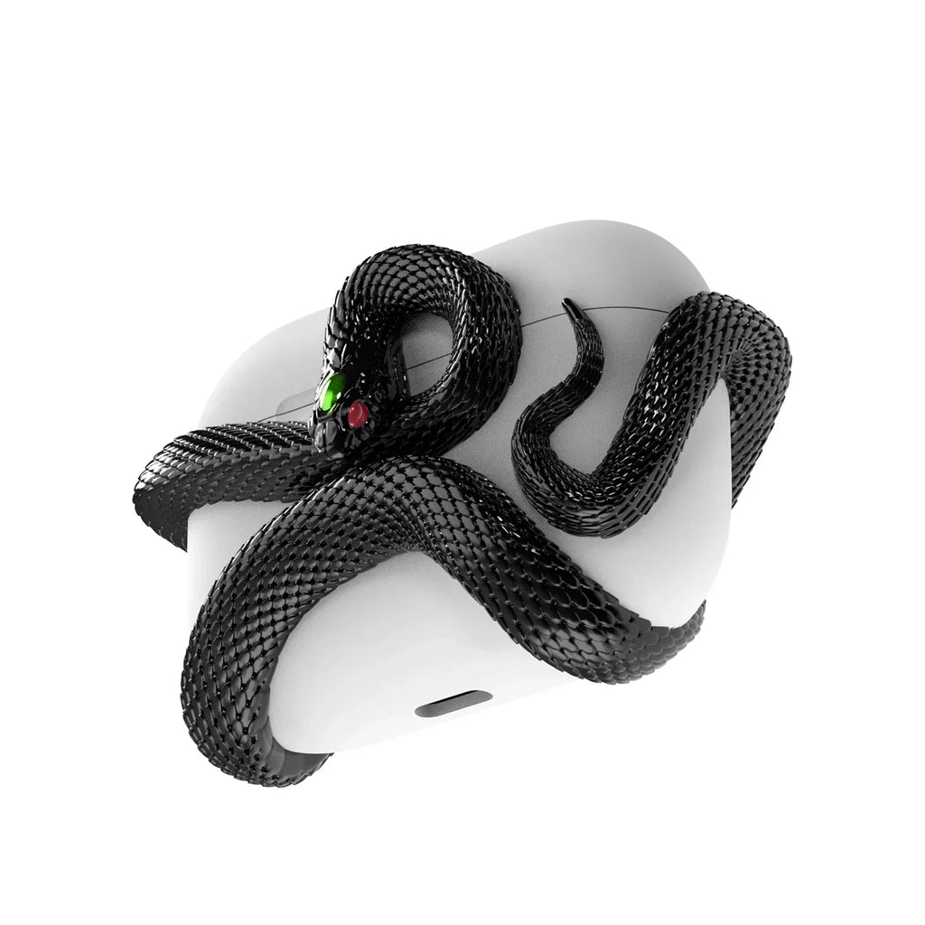 Creative Unique Snake Wireless Earbuds Case Headset Protective Silicone Case