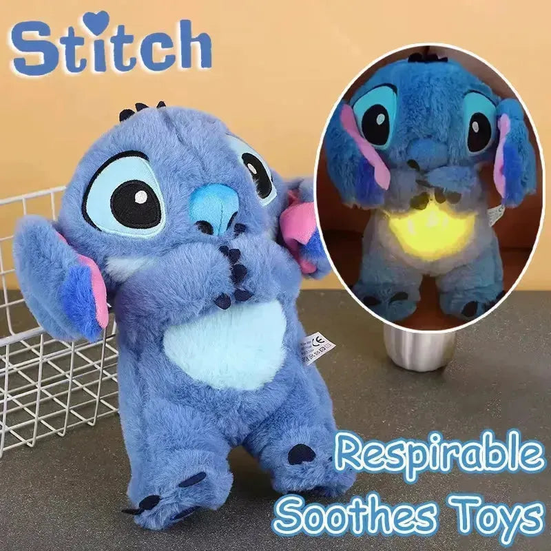 Musical Breathing Disney's Stitch Sleeping Aid Plush Teddy bear Toy Stitch