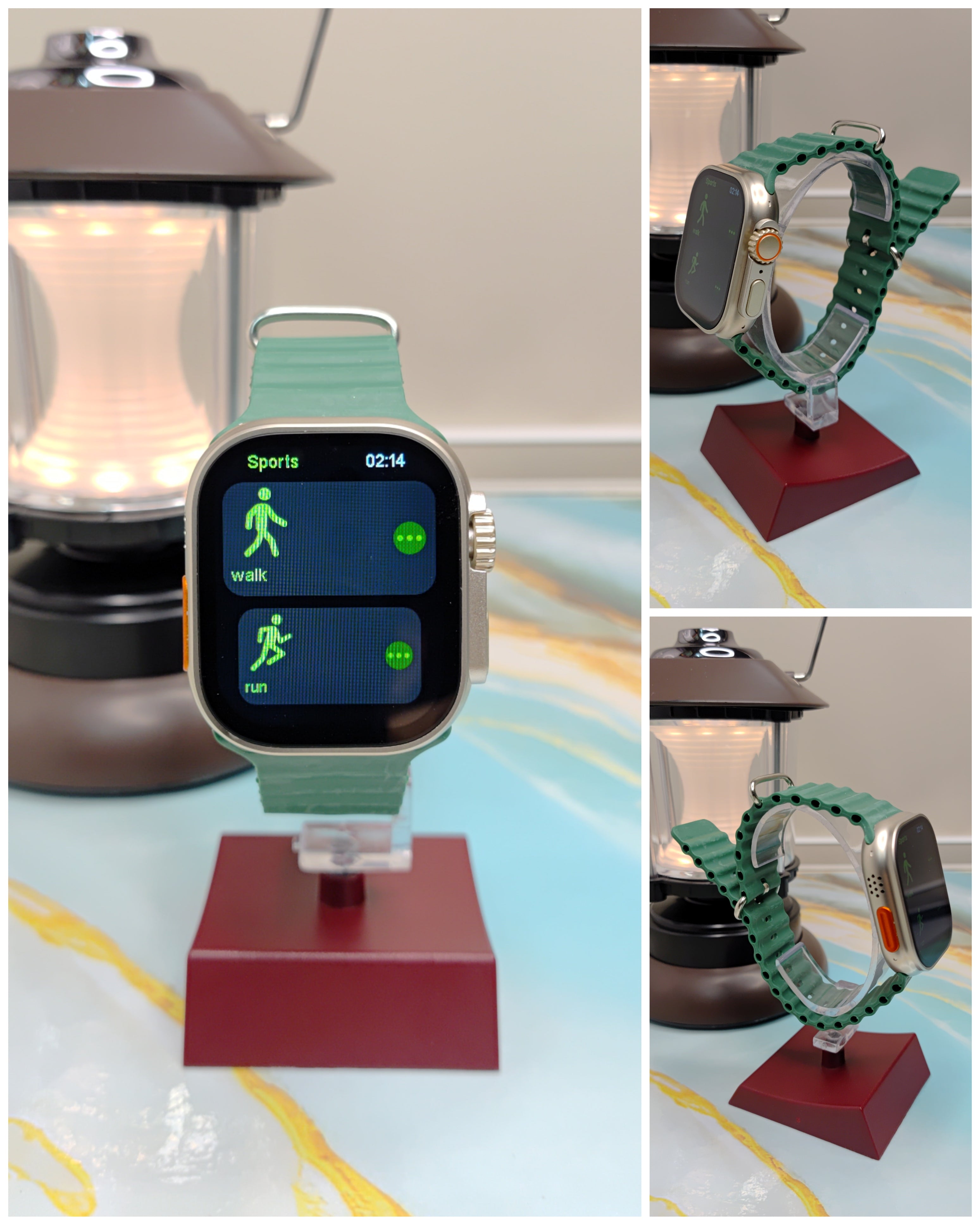 Big 2.3 Infinity Display 10 IN 1 Smart Watch White Edition Combo With Earbuds