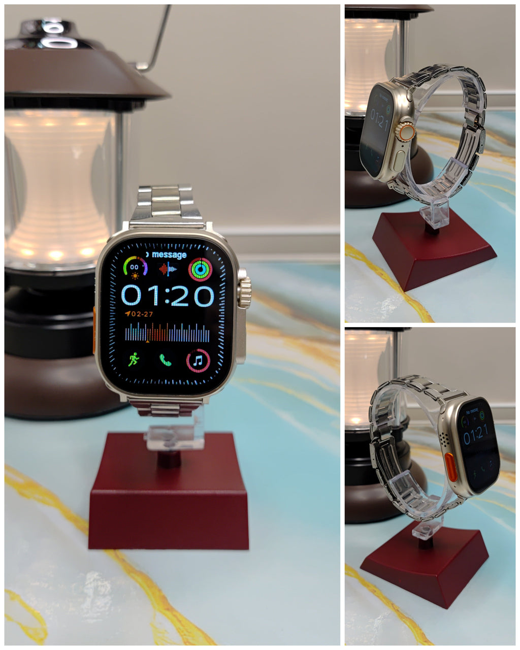 Big 2.3 Infinity Display 10 IN 1 Smart Watch White Edition Combo With Earbuds