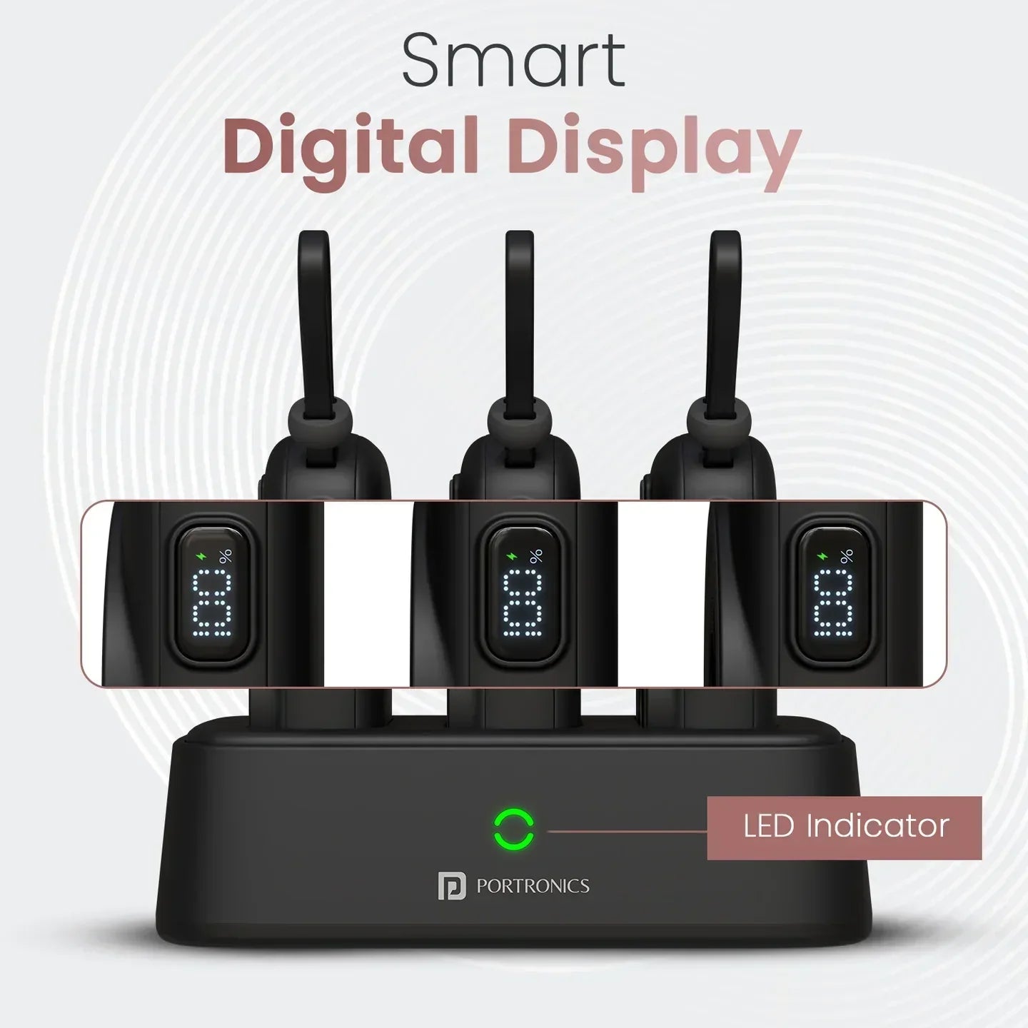 Power Shutter Home 15W Wireless Output | 22.5W Wired Output | In Built Type C Cable | LED Battery Display
