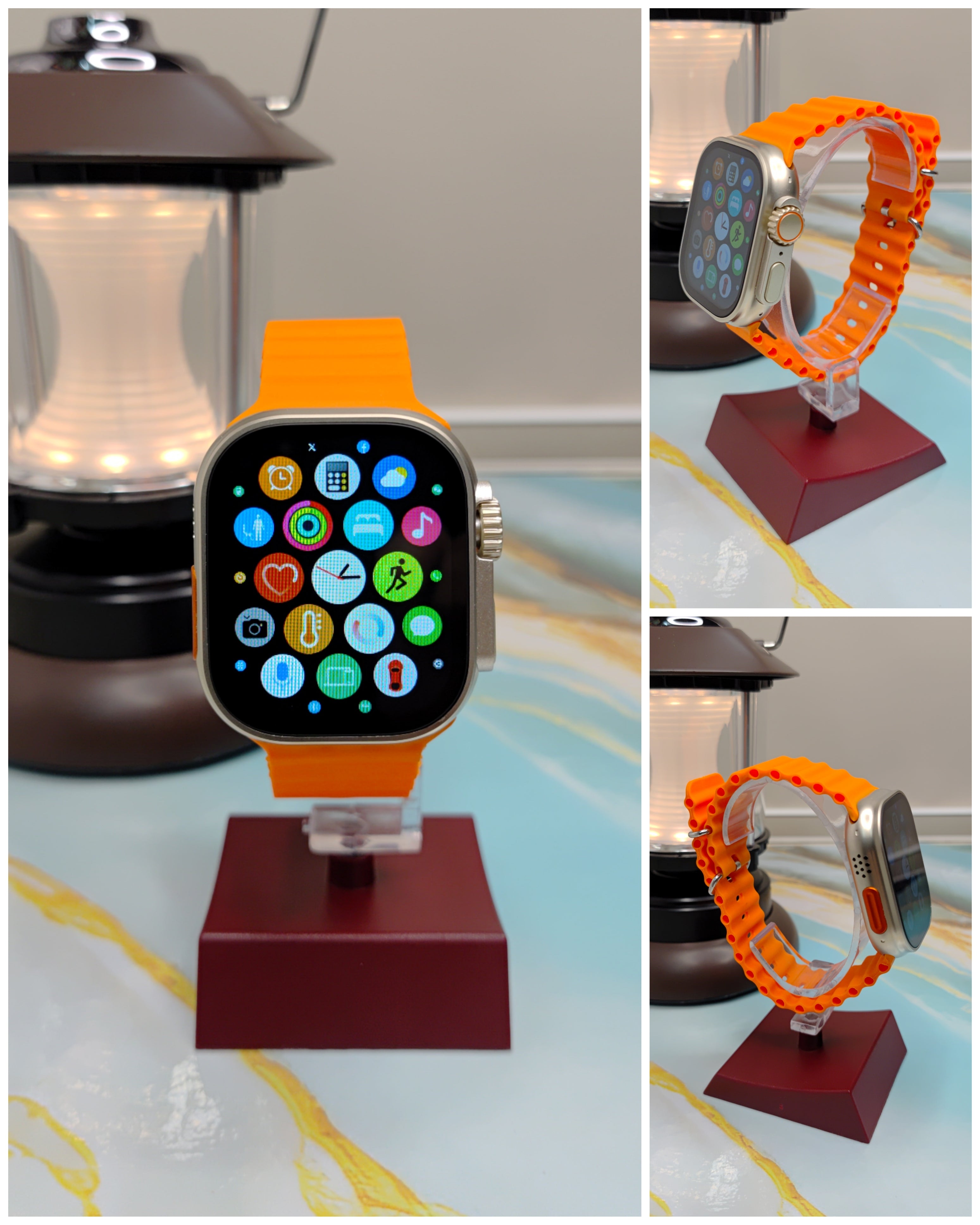 Big 2.3 Infinity Display 10 IN 1 Smart Watch White Edition Combo With Earbuds