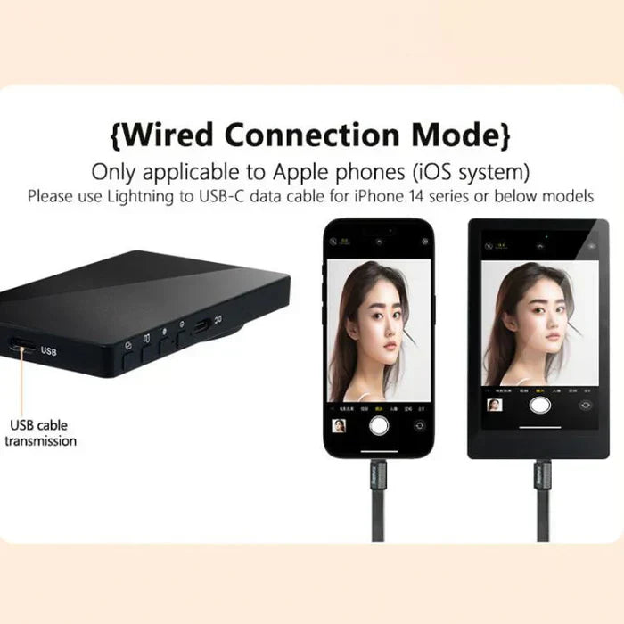 Phone Vlog Selfie Monitor Screen, Magnetic Phone Holder Clip Mount, Iphone & Andriod