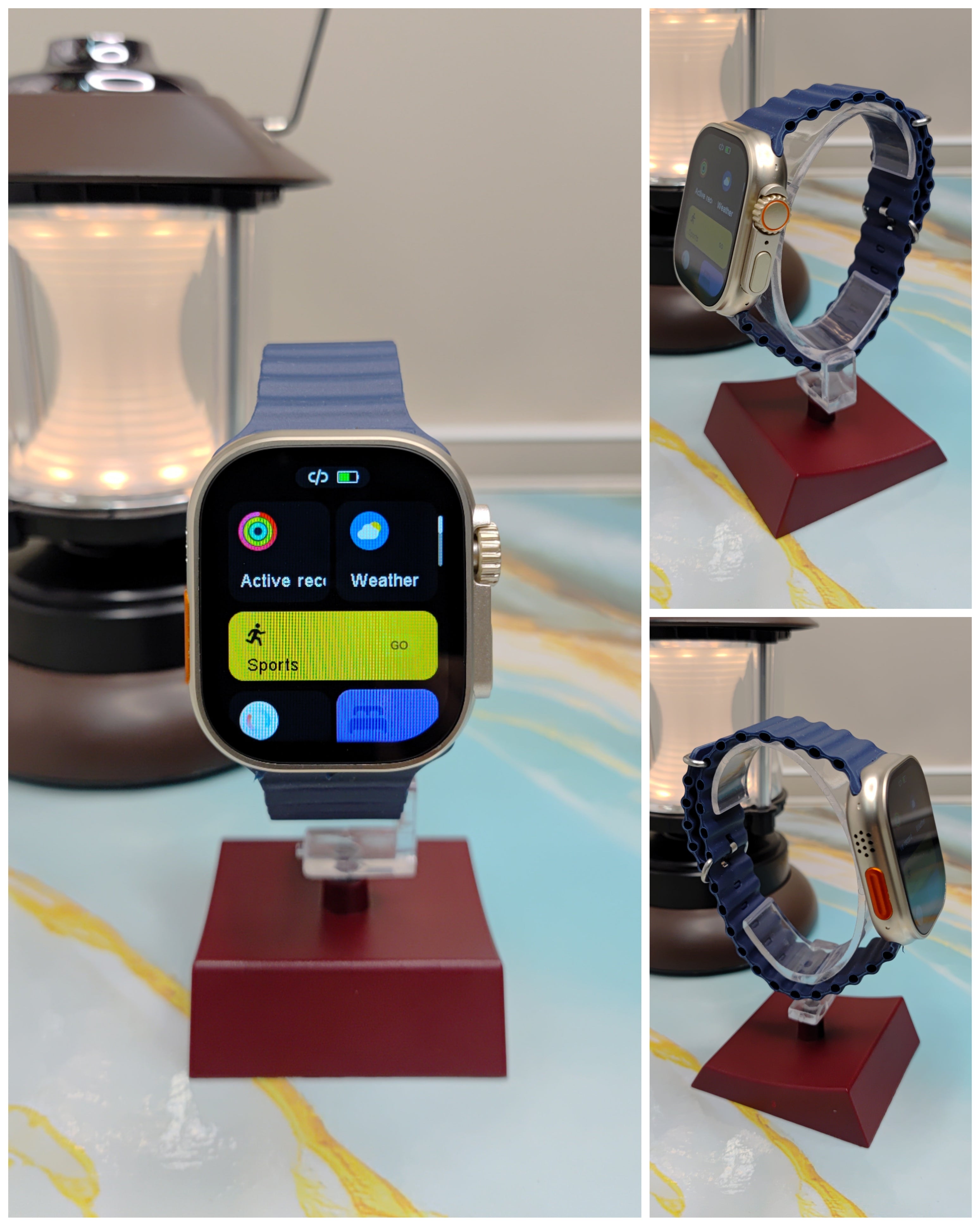 Big 2.3 Infinity Display 10 IN 1 Smart Watch White Edition Combo With Earbuds