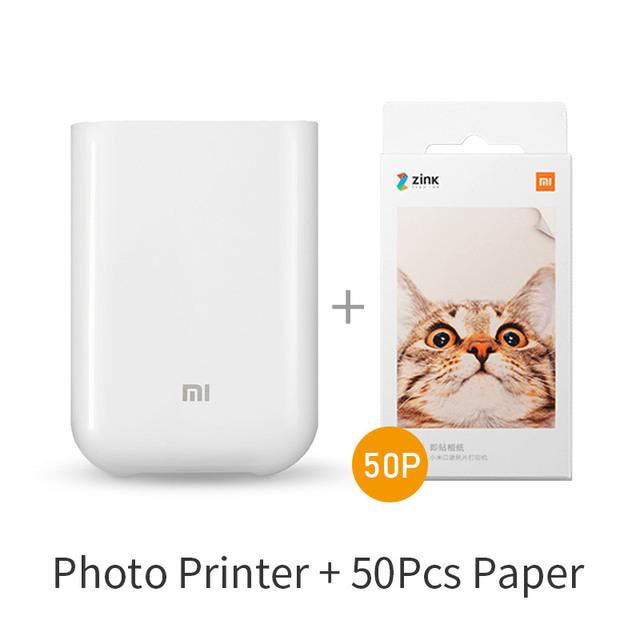 Mi Portable Photo Printer Pocket Mini AR with DIY (500 mAh) Image Zinc Paper Printer