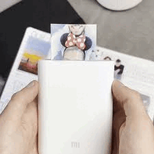 Mi Portable Photo Printer Pocket Mini AR with DIY (500 mAh) Image Zinc Paper Printer