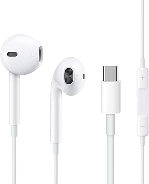 USB- Type C Headphone for iPhone Wired Earbuds with Mic and Noise Cancelling