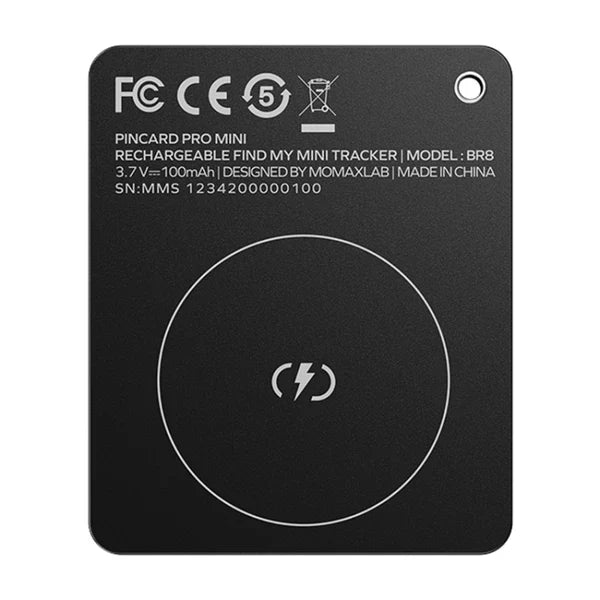 MOMAX PINCARD PRO Card Wireless TRACKER Charging Positioning Finder Anti-lost Device(Black)