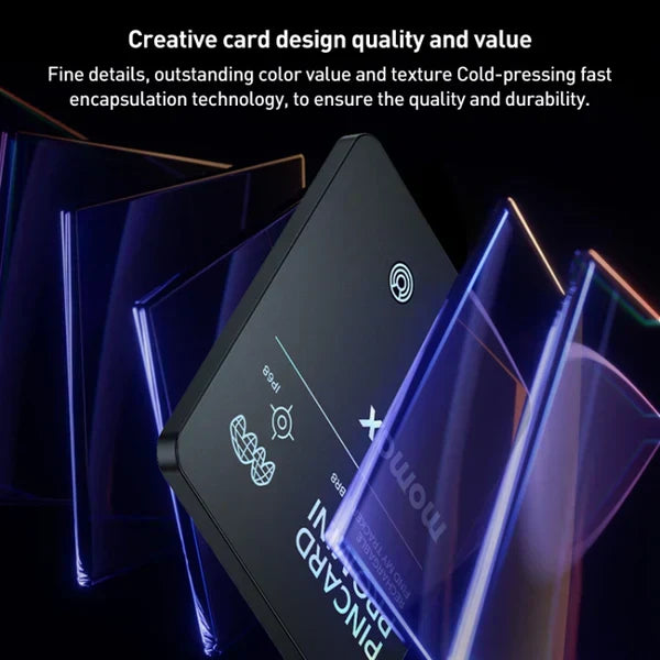 MOMAX PINCARD PRO Card Wireless TRACKER Charging Positioning Finder Anti-lost Device(Black)