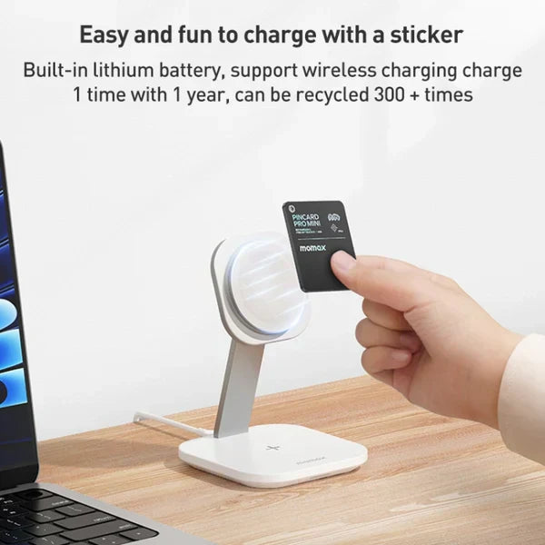 MOMAX PINCARD PRO Card Wireless TRACKER Charging Positioning Finder Anti-lost Device(Black)