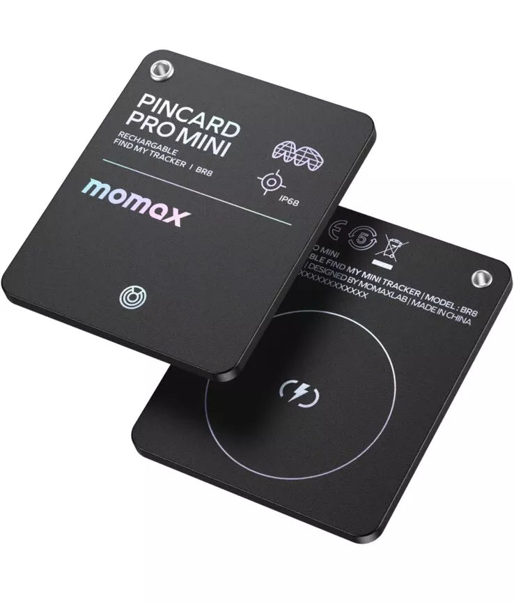 MOMAX PINCARD PRO Card Wireless TRACKER Charging Positioning Finder Anti-lost Device(Black)