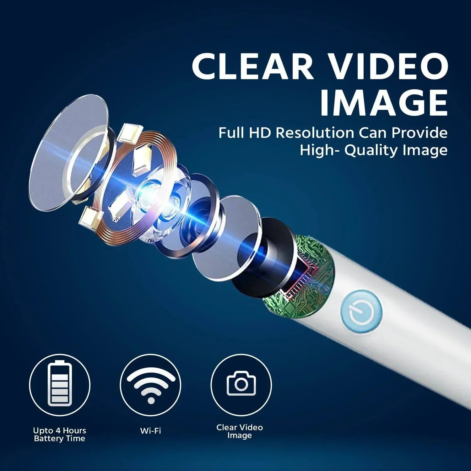 Ear Cleaner High Precision Ear Wax Removal Tool with Camera & LED Light