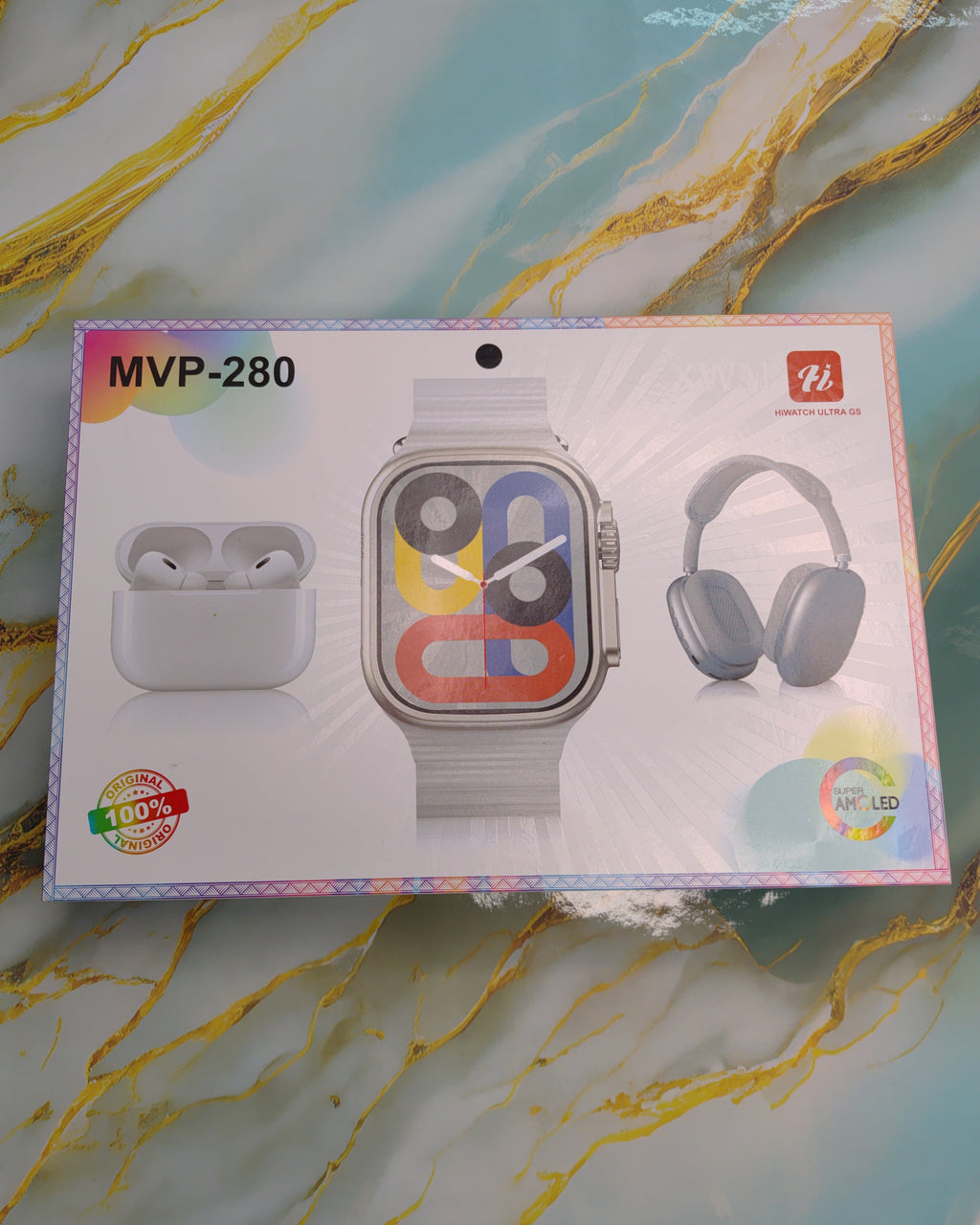 MVP-280 Combo Pack – Smart Watch + Headphones + AirPods